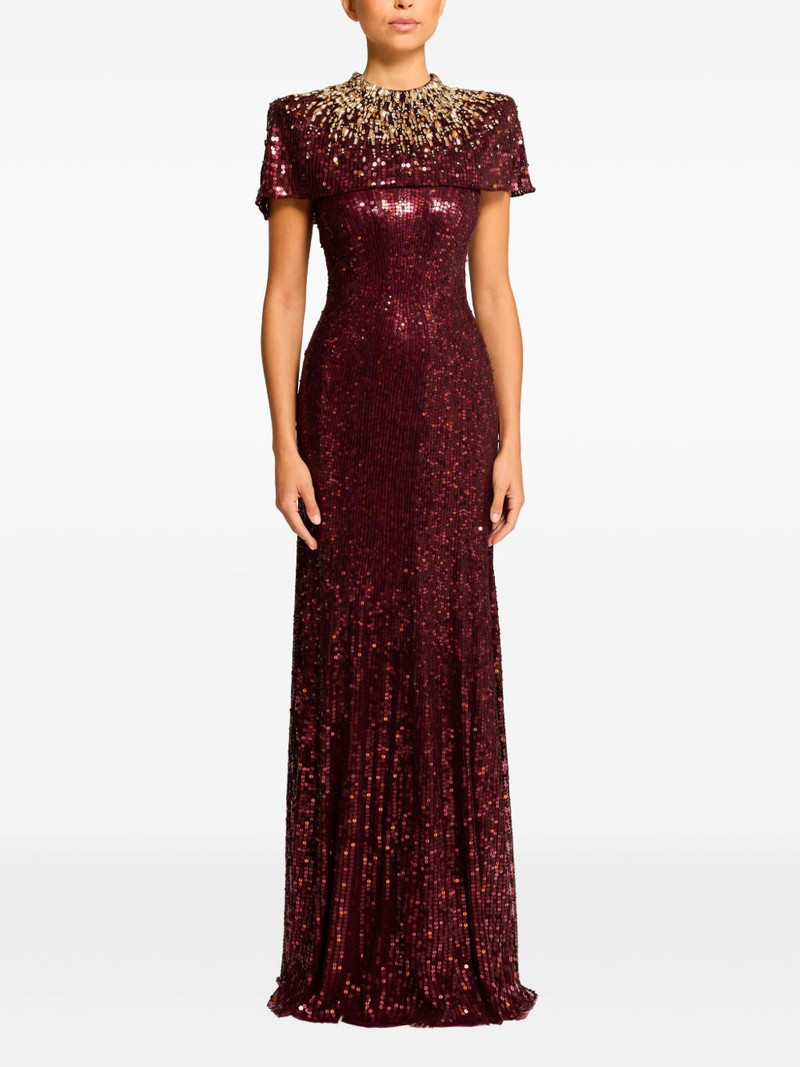 JENNY PACKHAM Radiant sequin-embellished gown outlook