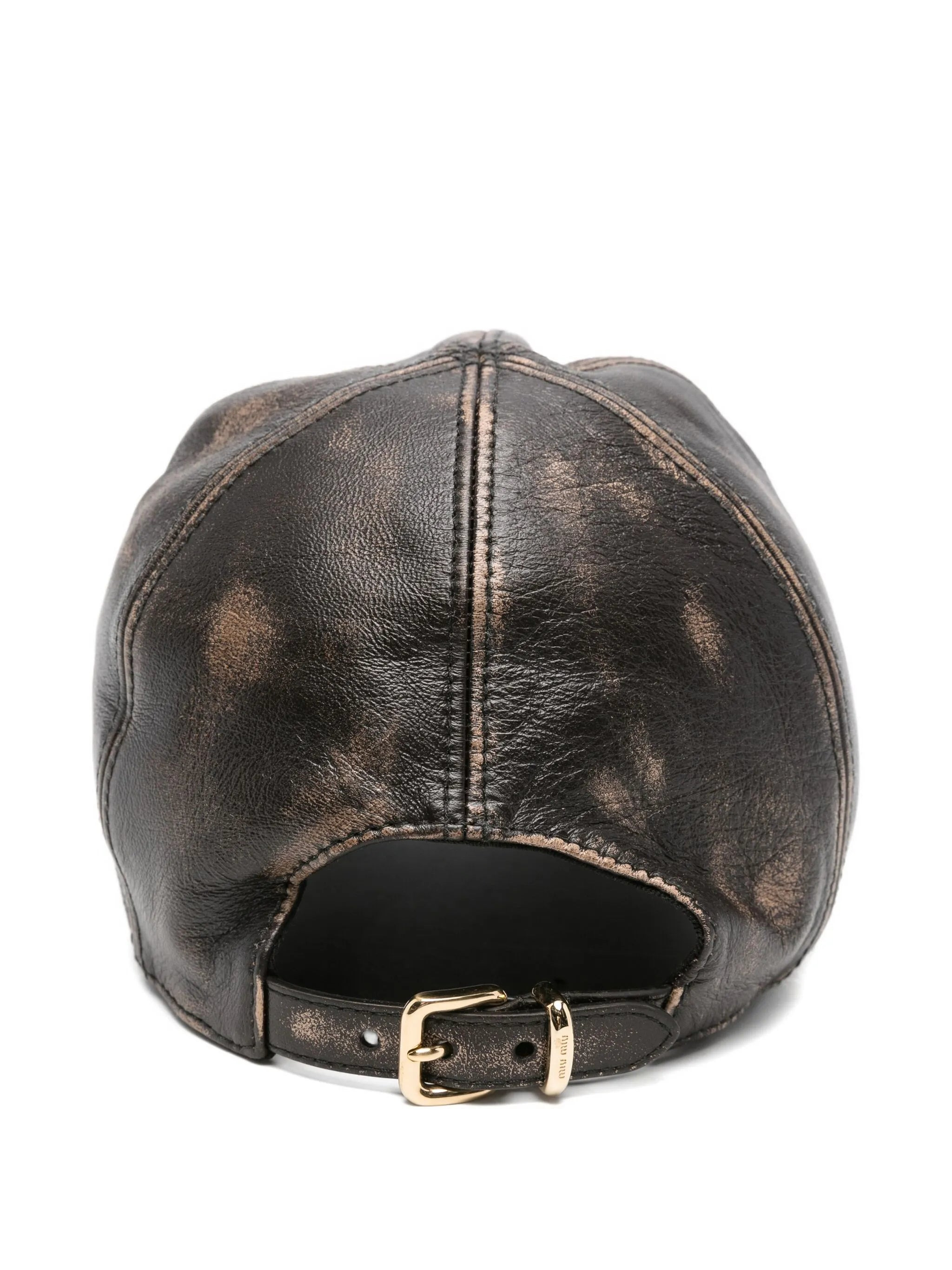 Miu Miu Nappa-leather Logo Baseball Cap - 2