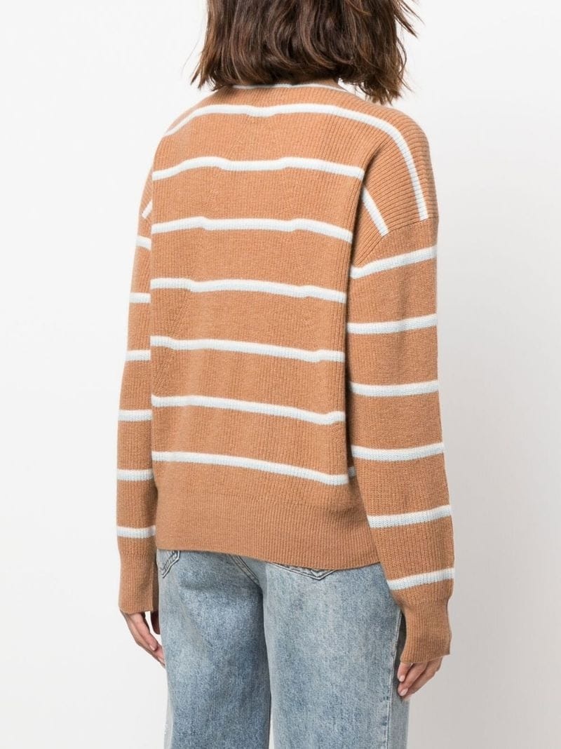 striped cashmere jumper - 4