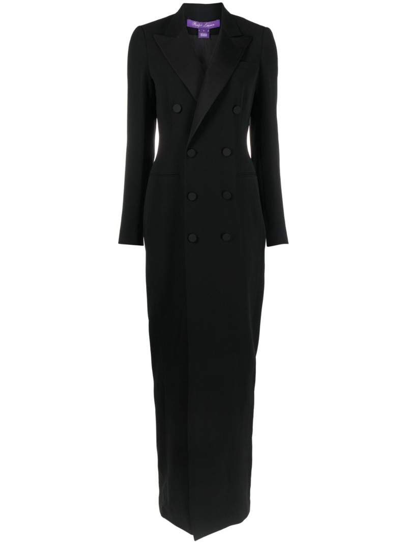 double-breasted suit maxi dress 1