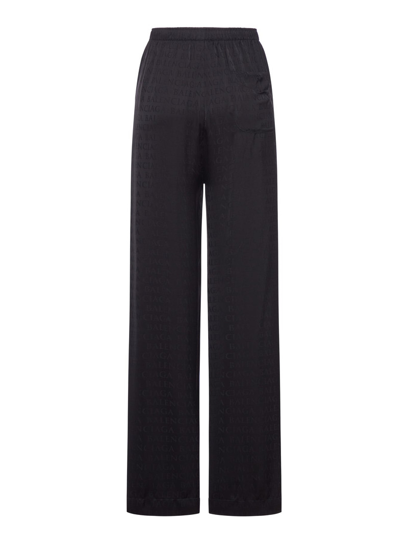 BALENCIAGA VISCOSE TROUSERS WITH ALLOVER TONE-ON-TONE LOGO outlook