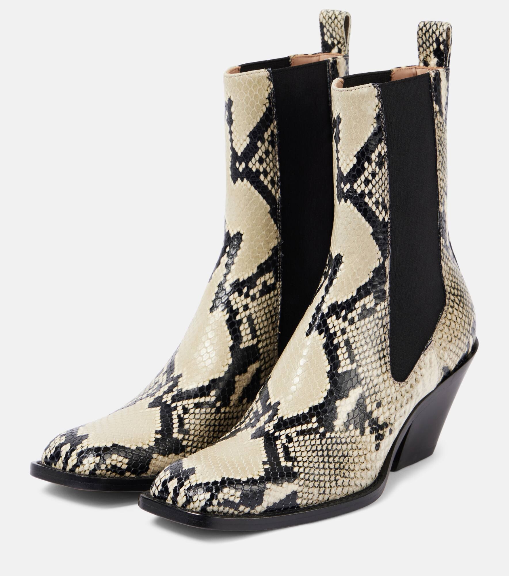 Austin 60 snake-effect leather ankle boots - 4
