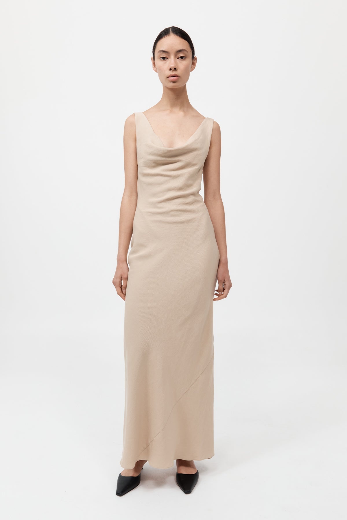 Double Drape Dress - Dune - 2