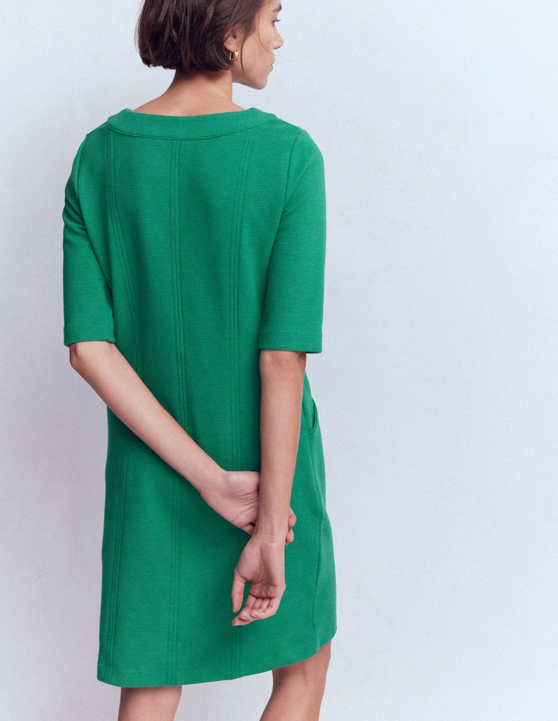 Nessa Ottoman Shift Dress-Jewel Green 4
