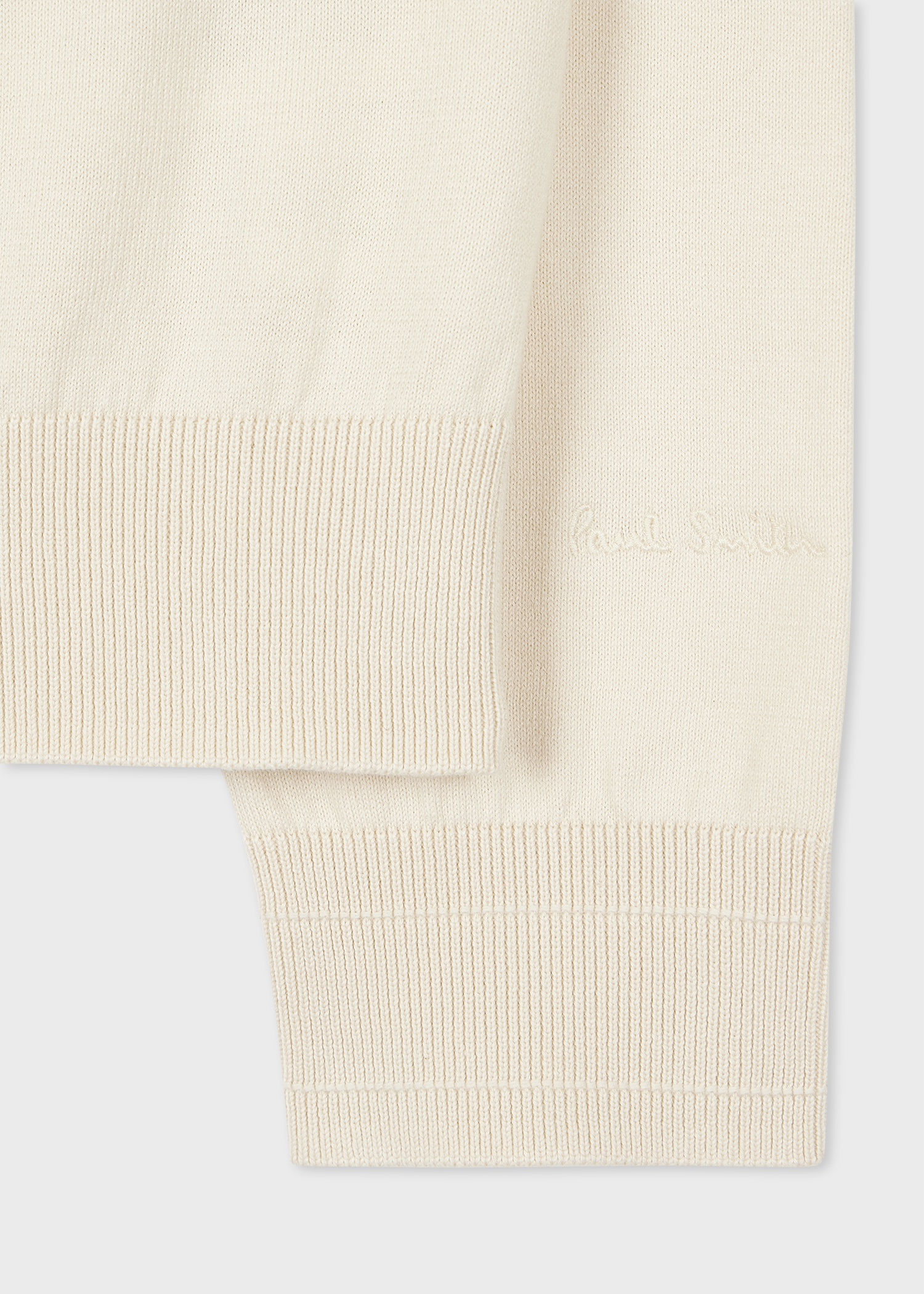 Ecru Organic Cotton Knitted Sweater - 2