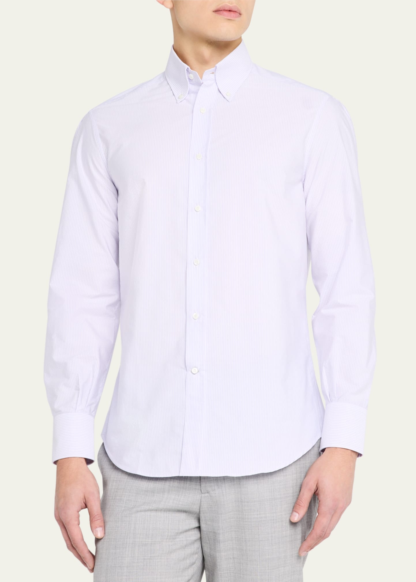 Men's Cotton Micro-Stripe Sport Shirt - 4