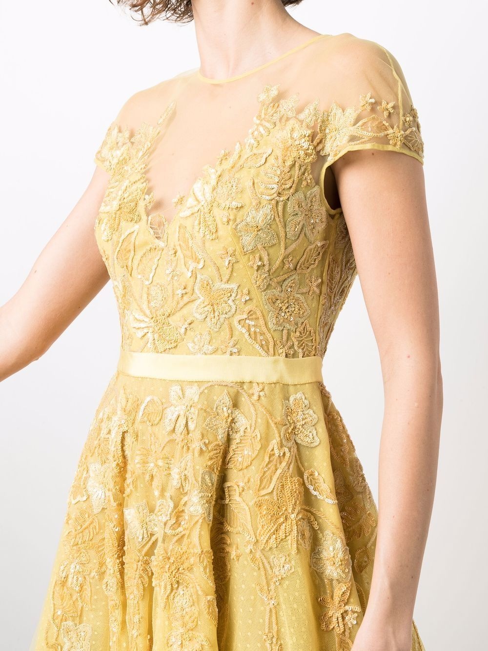 embroidered midi dress - 5
