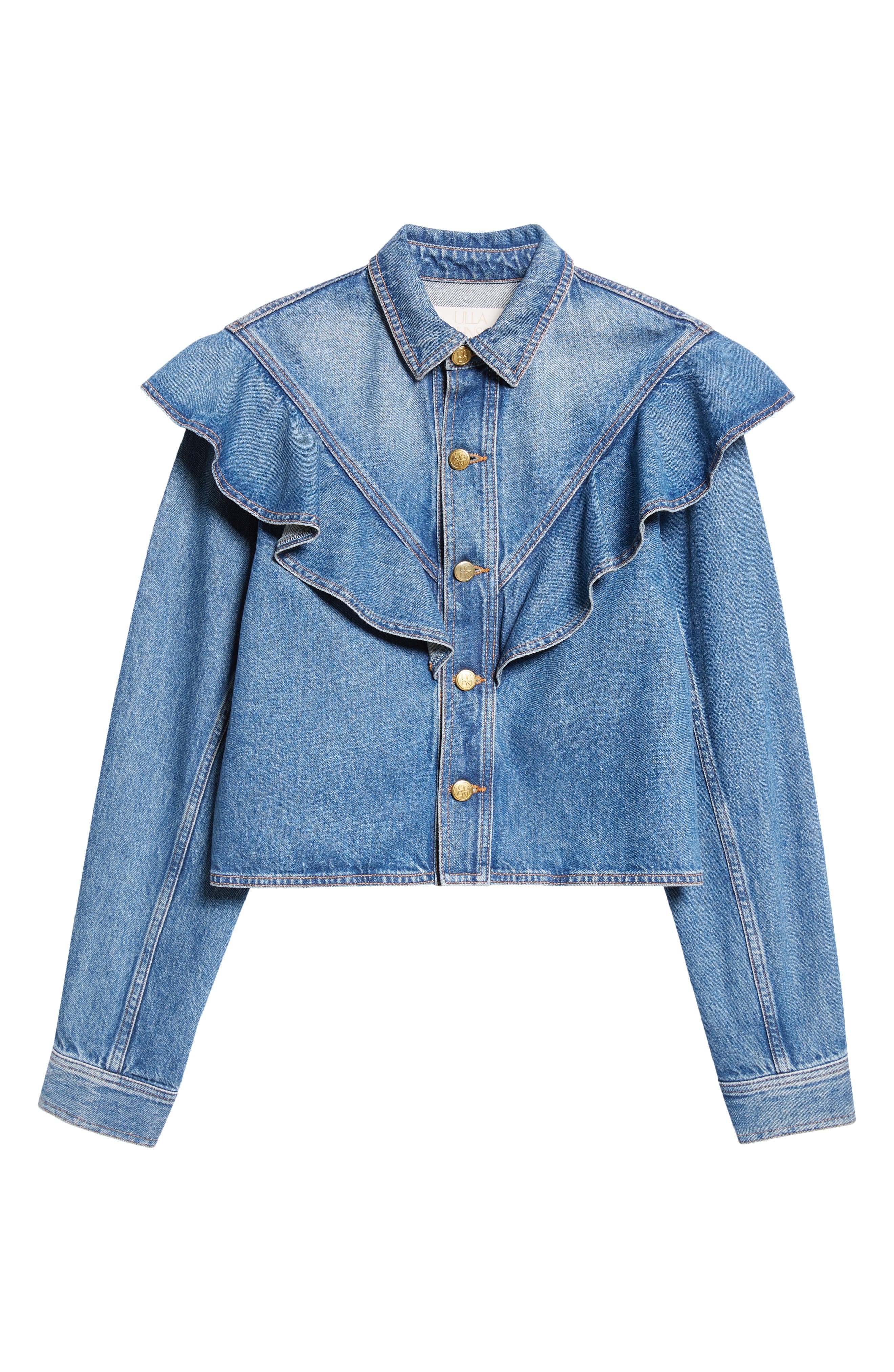Ulla Johnson The Mathilde Denim Button-Up Shirt in Danube at Nordstrom - 7