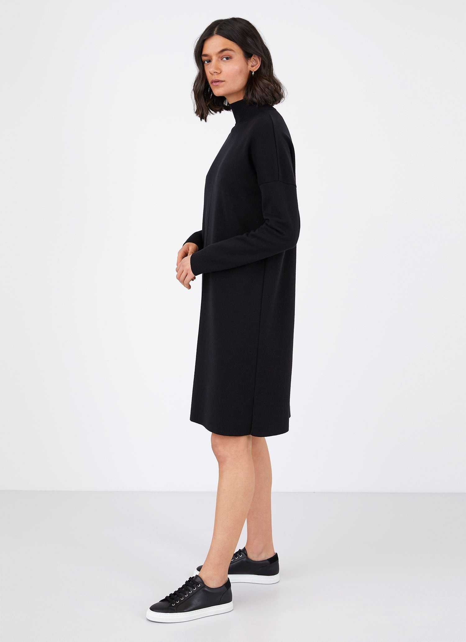 Merino Funnel Neck Dress - 3