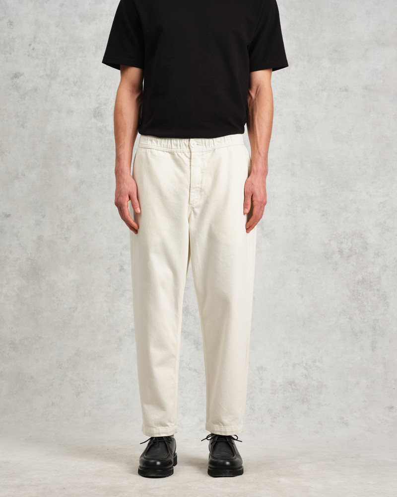 Wax London Kurt - Off White Organic Cotton Trousers outlook