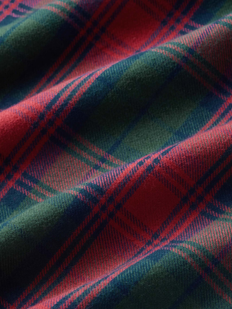 Women's Pajamas Kelburn Brushed Cotton Burgundy Red & Green Check 7