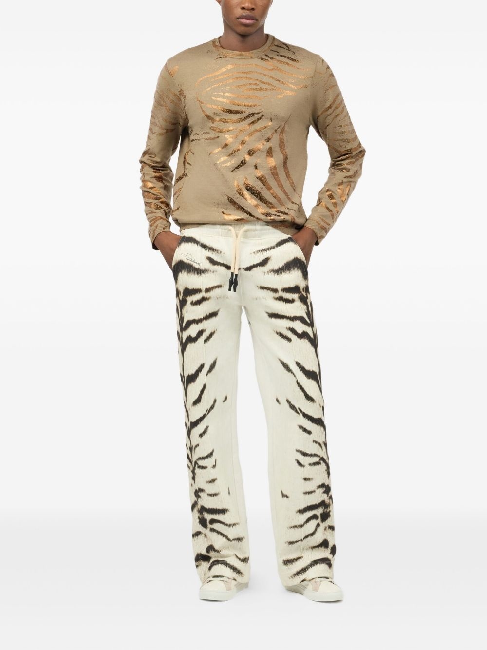 zebra-print sweatshirt - 2