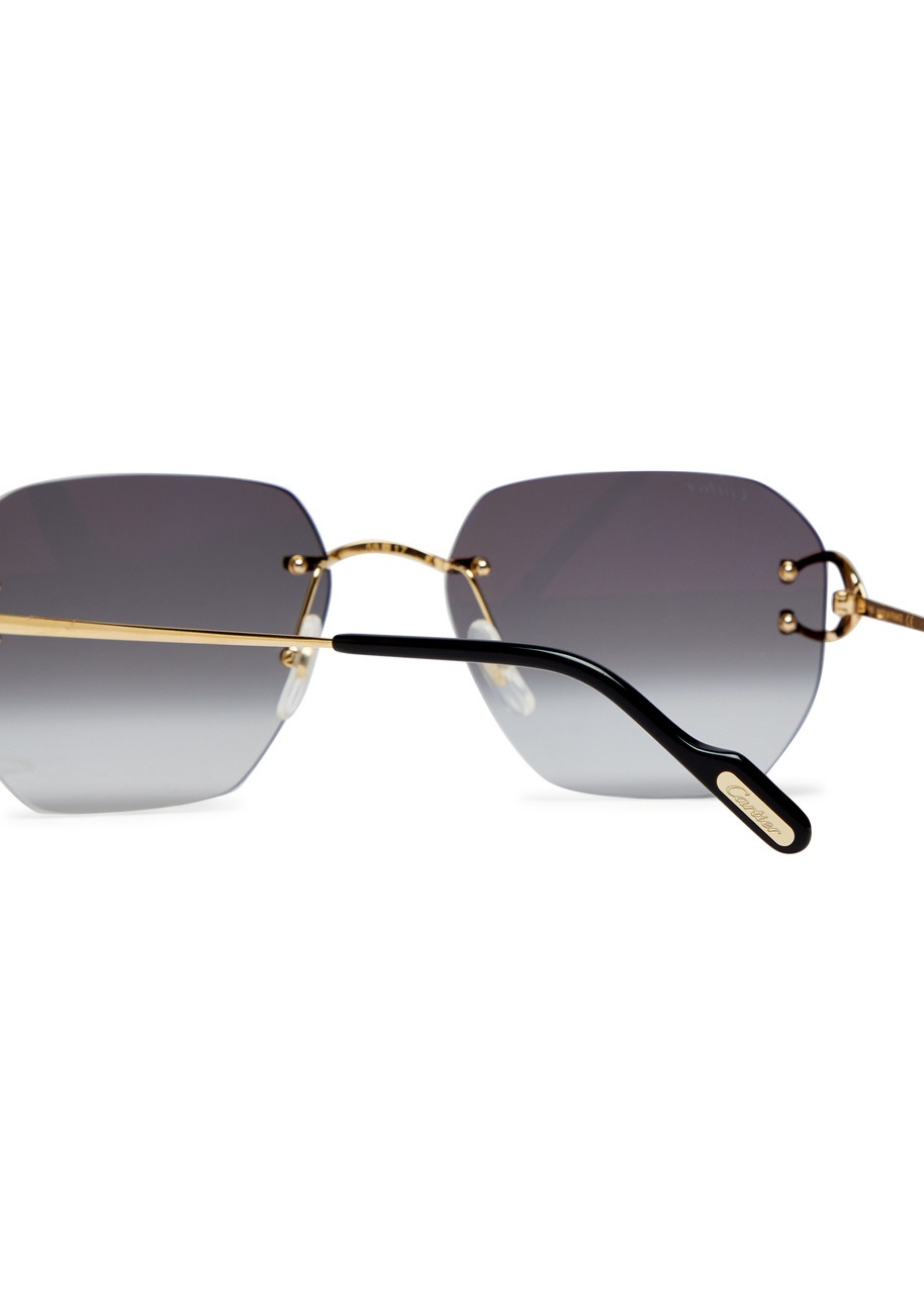 Cartier Rimless Square-frame Sunglasses - 3