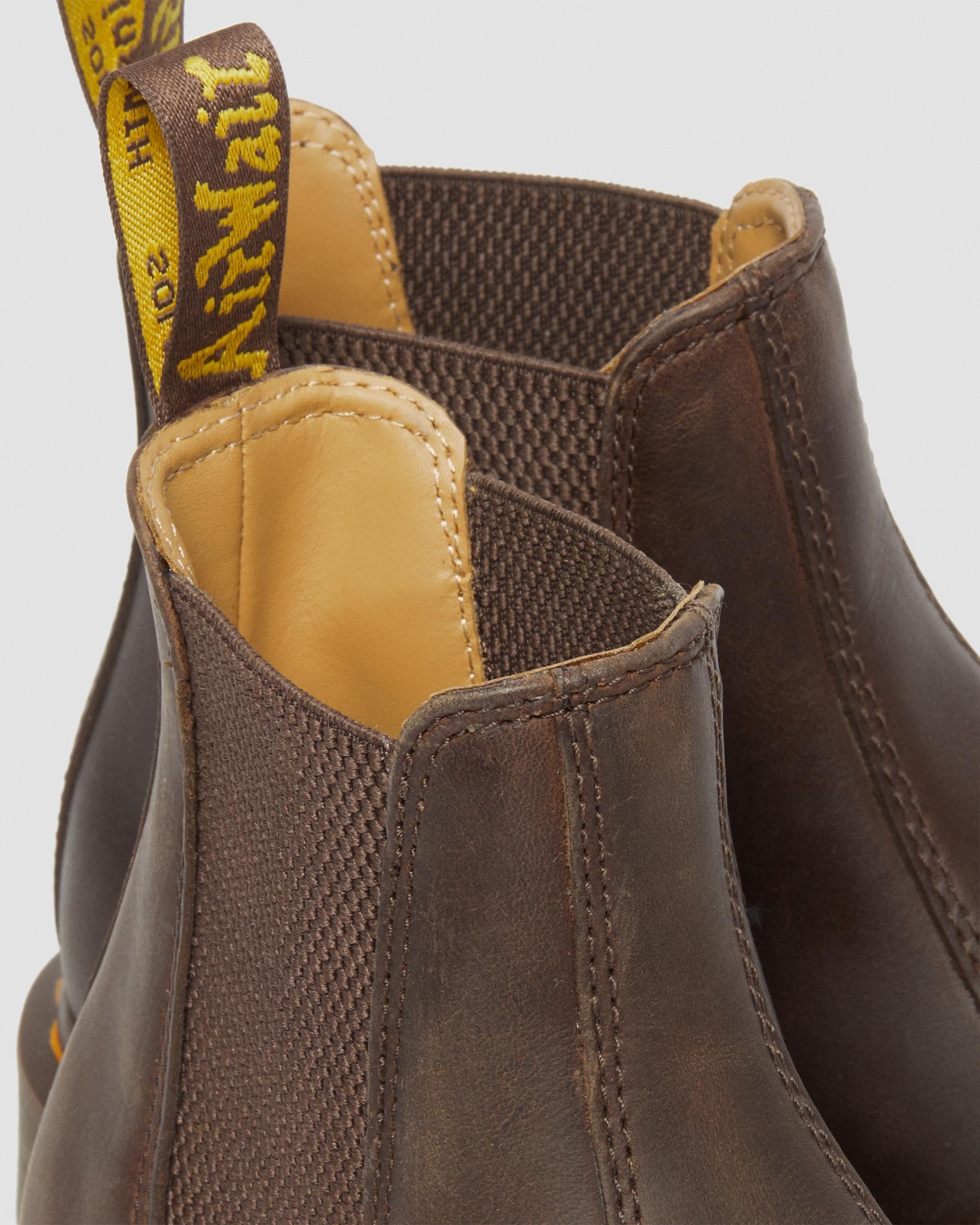 2976 Yellow Stitch Crazy Horse Leather Chelsea Boots - 4