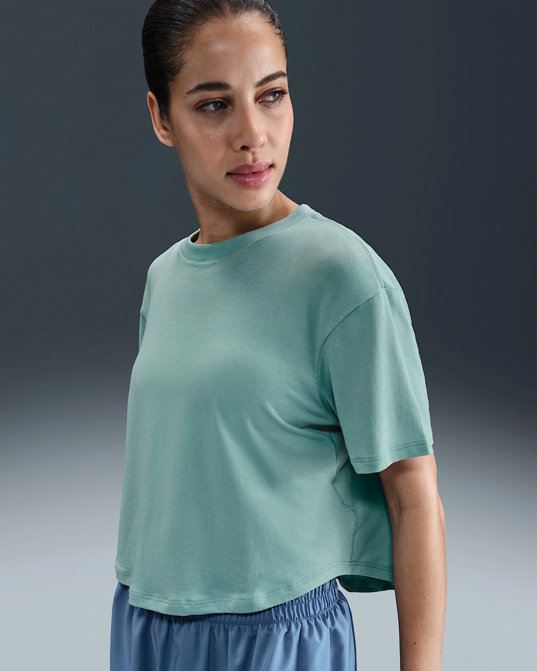 Nike One Relaxed Women's Dri-FIT Cropped Short-Sleeve Top - 1