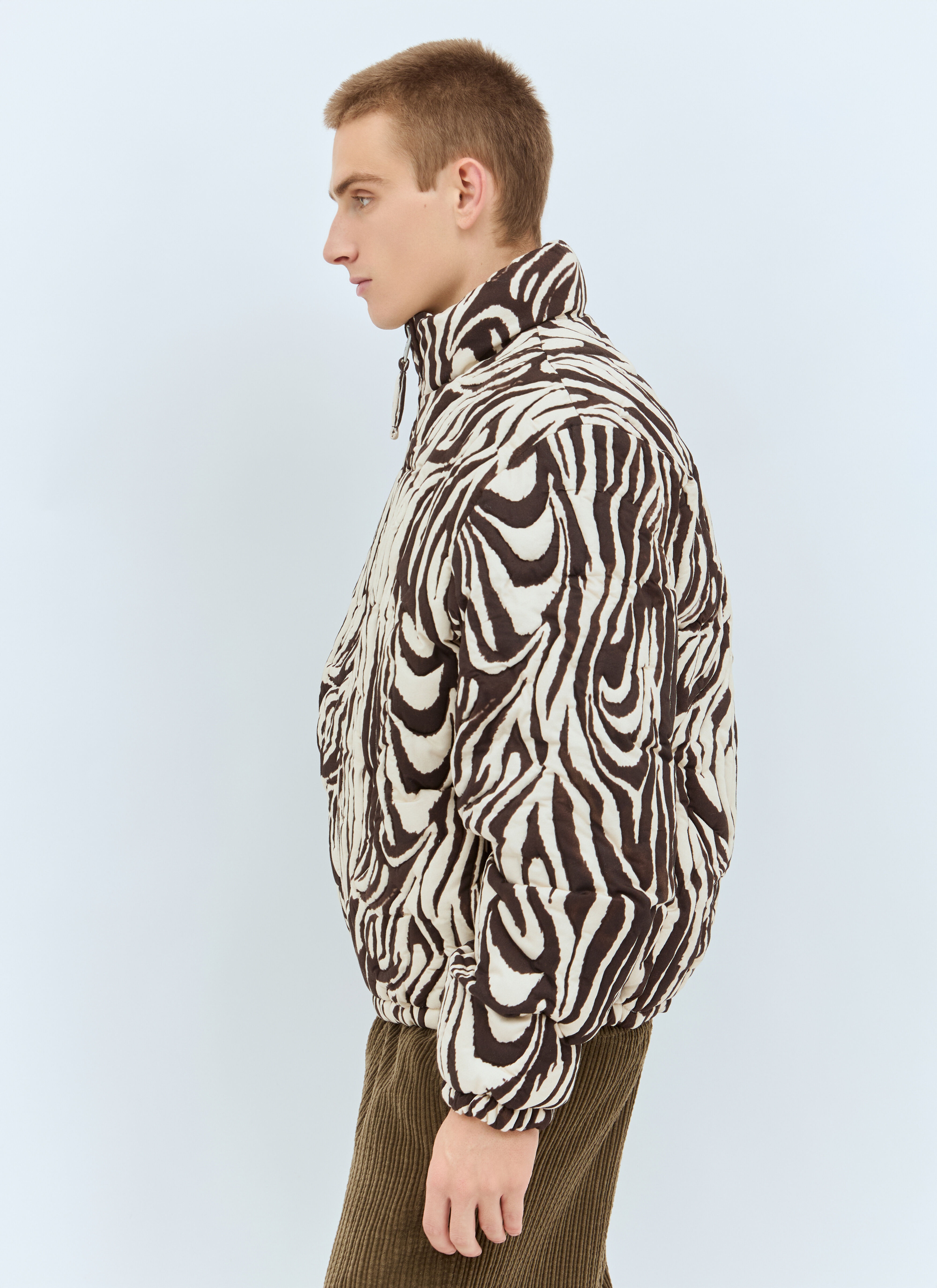 Zebra Quilted Puffer Jacket - 4