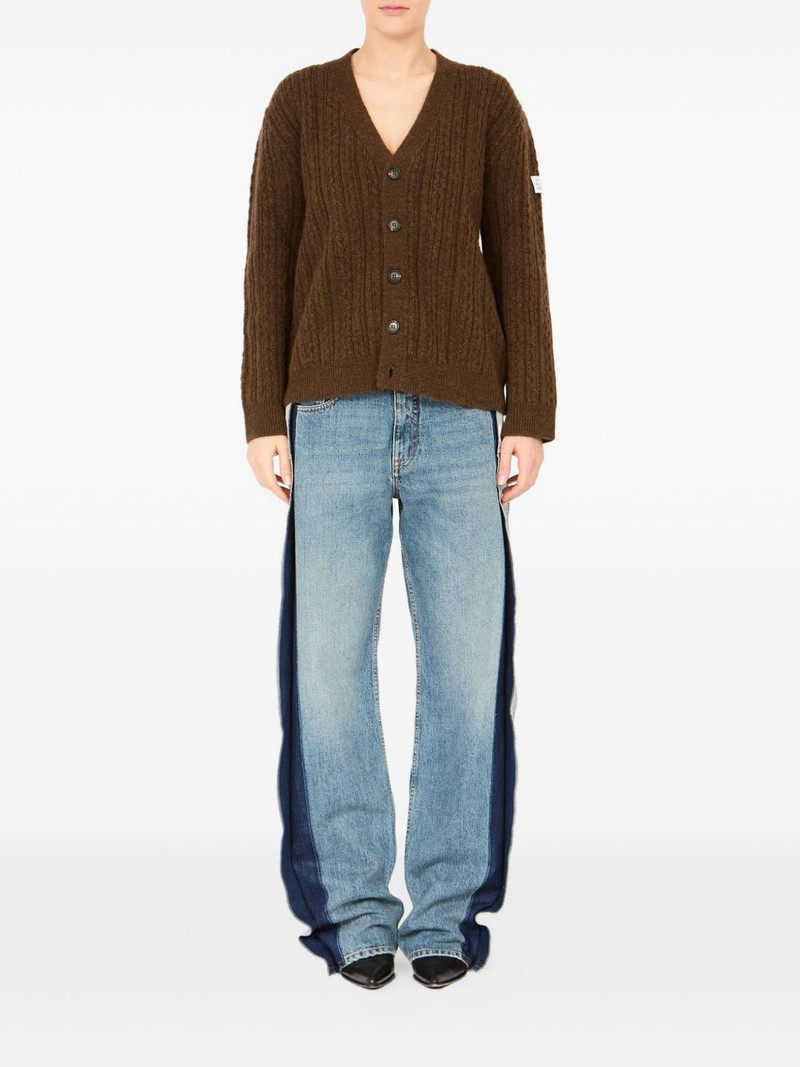 MM6 Maison Margiela ribbed V-neck cardigan outlook