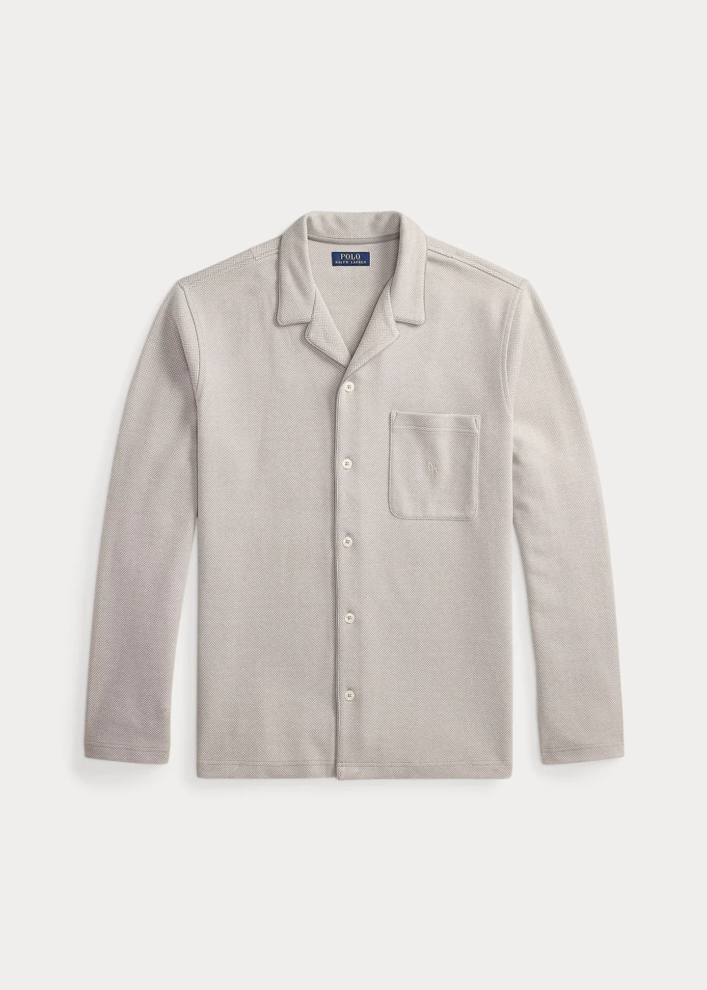 Herringbone-Knit Pajama Shirt - 1