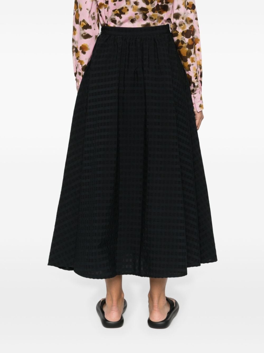 seersucker-embellished skirt - 4