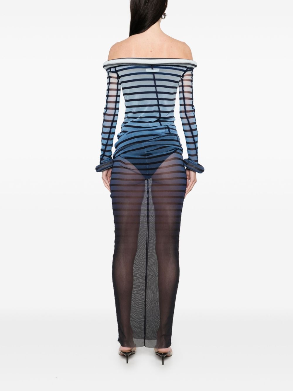 striped maxi dress - 4