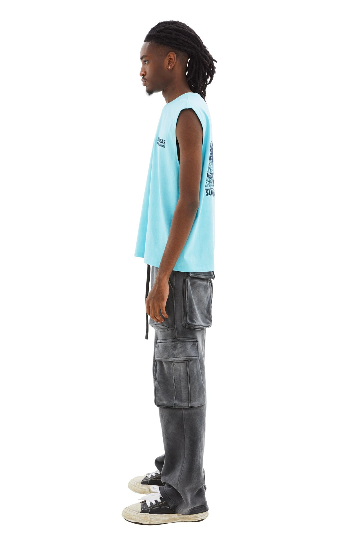 LANDSCAPE MUSCLE T-SHIRT (BLUE) - 2