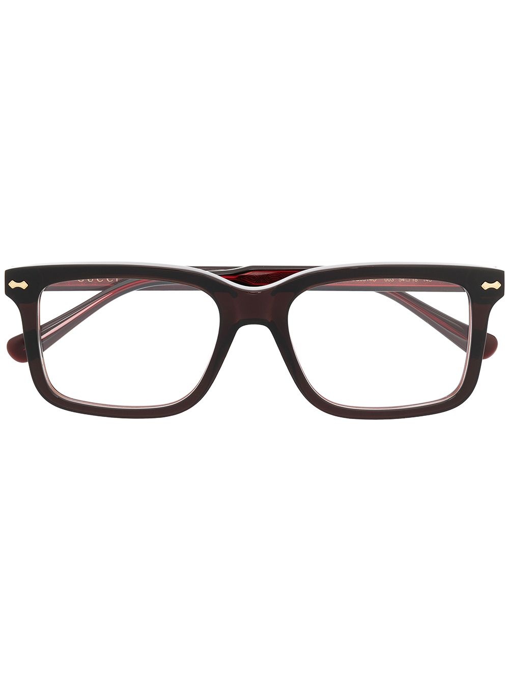 logo square-frame glasses - 1