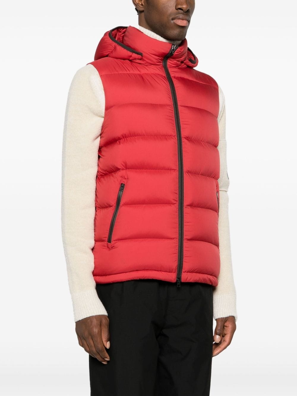 logo-plaque padded gilet - 3