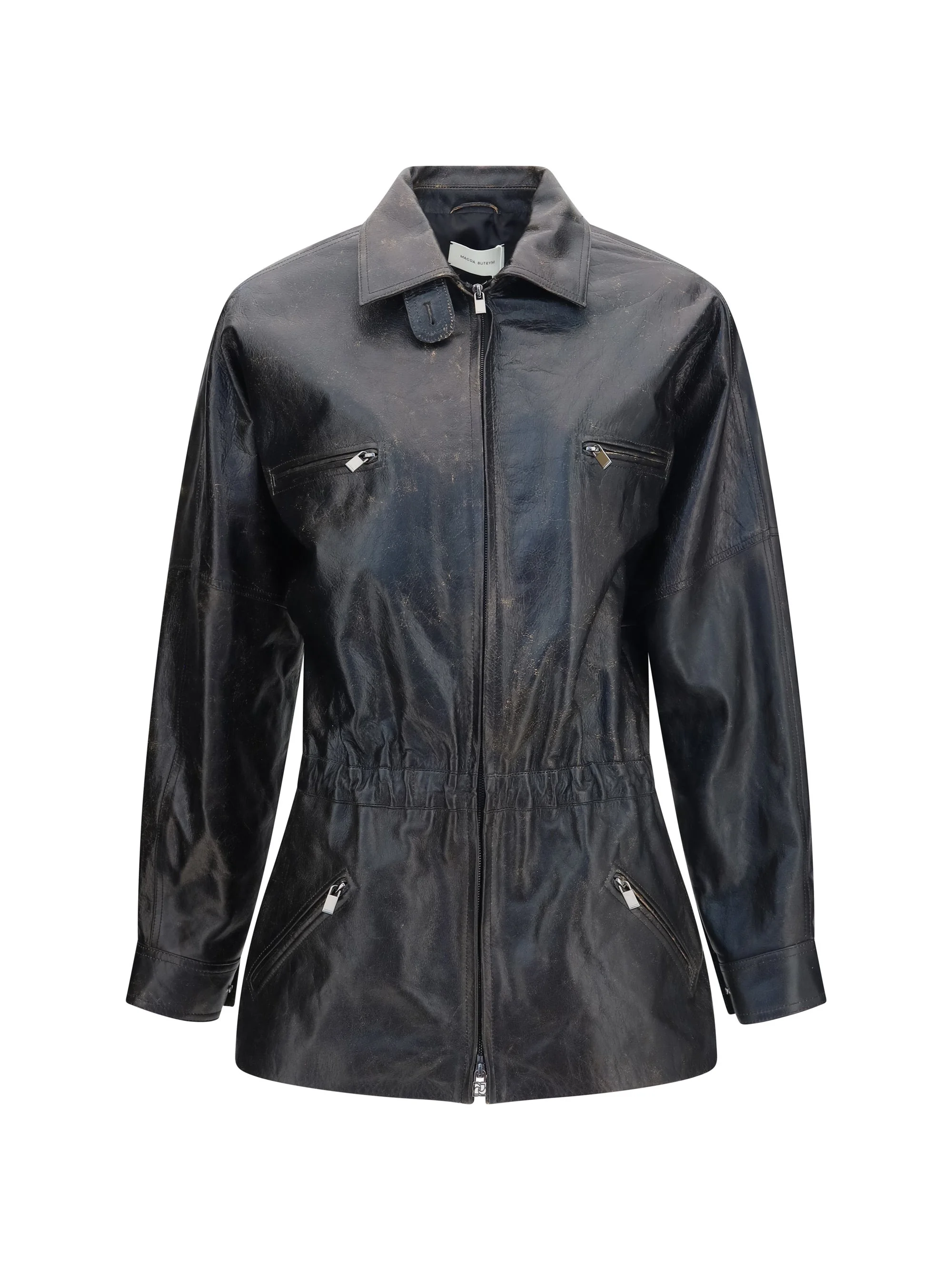 Magda Butrym Vintage Leather Jacket Black Women - 1