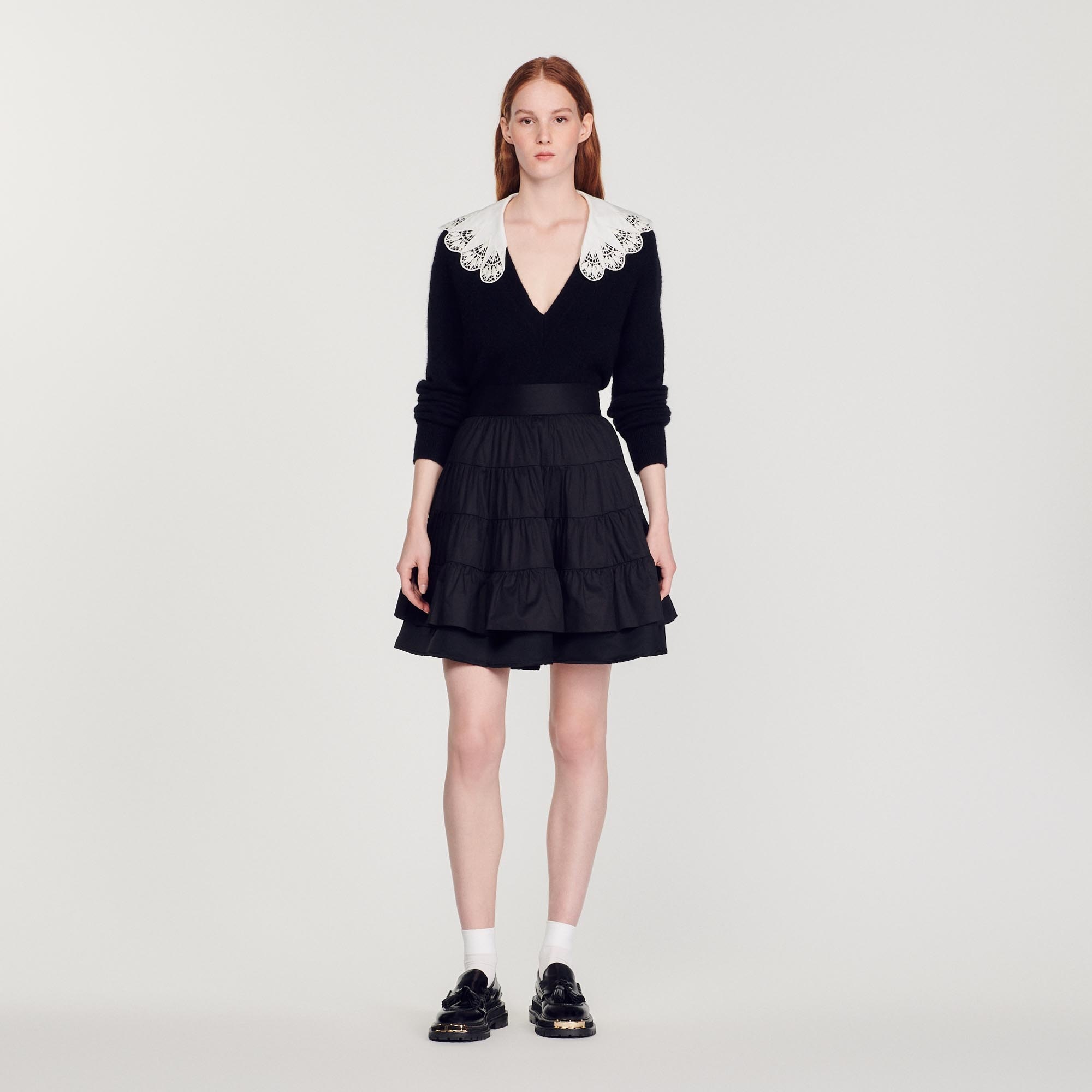 Short dual-material skirt - 3