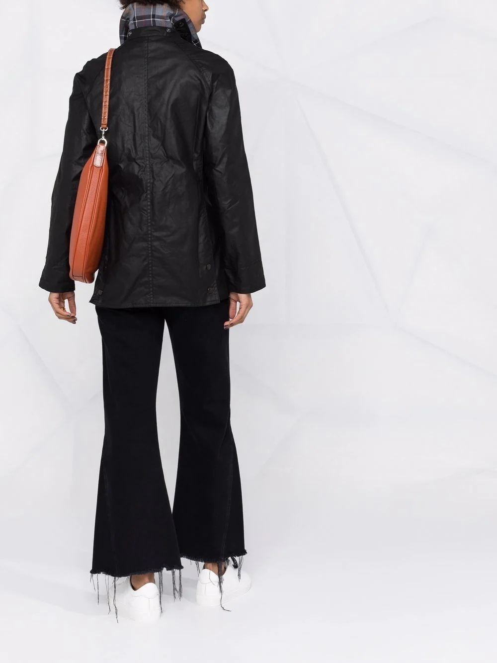 wax-coated buttoned-up jacket - 6