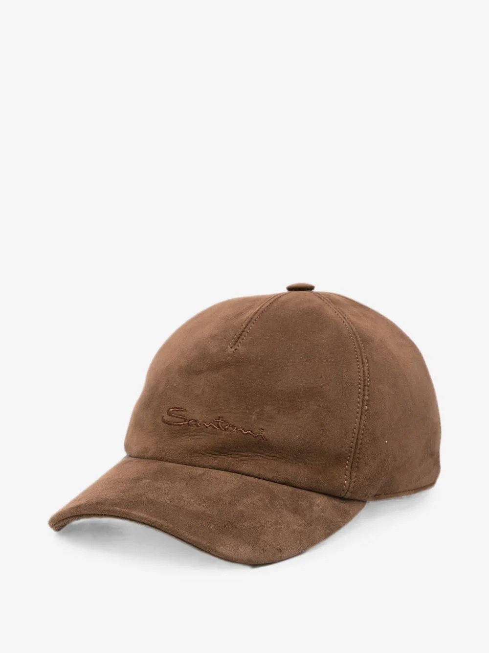 embroidered suede cap - 1