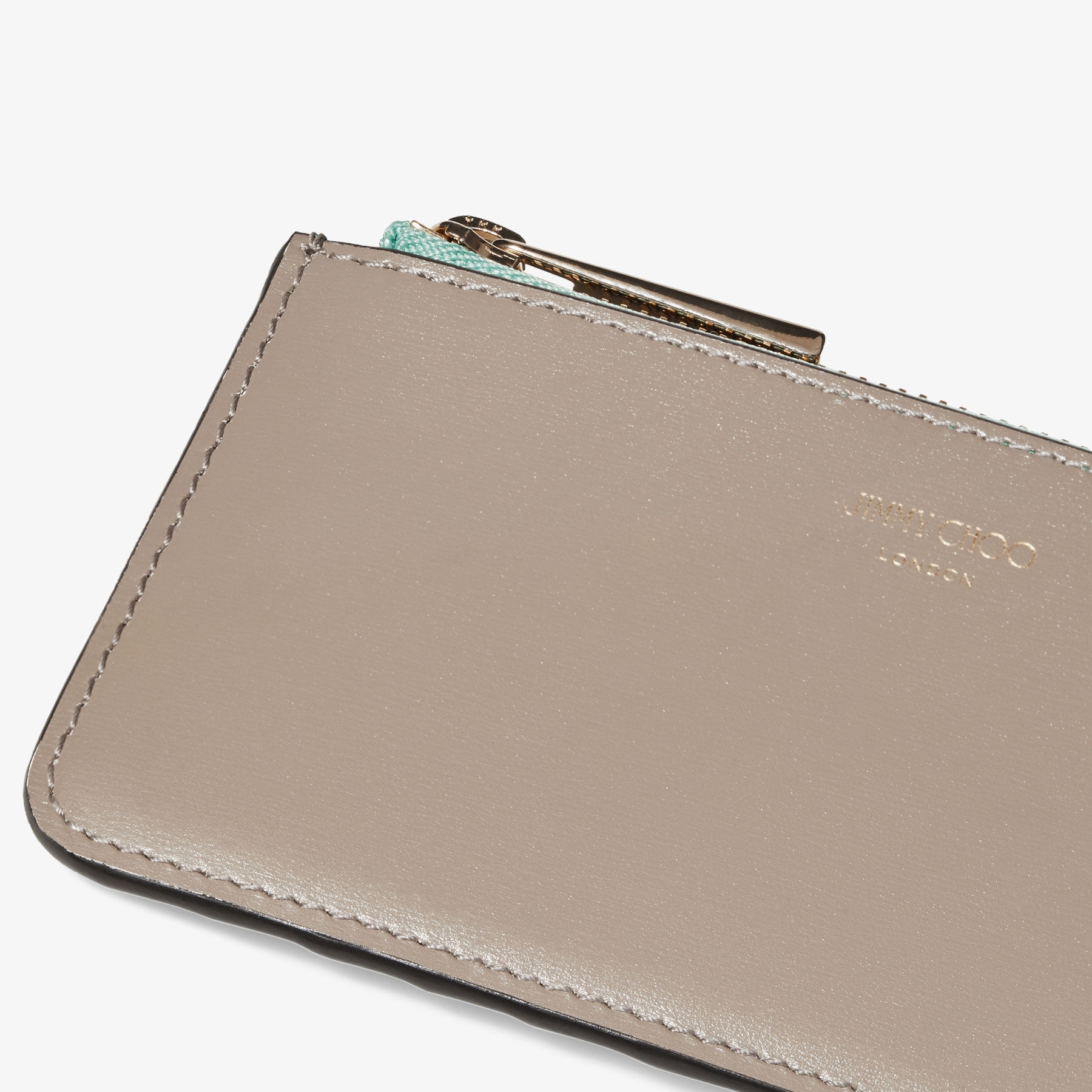 Lise-Z
Taupe and Smoke Green Leather Card Holder - 3