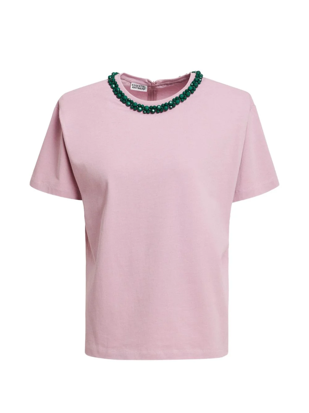 Kardinal embellished-collar cotton T-shirt - 1
