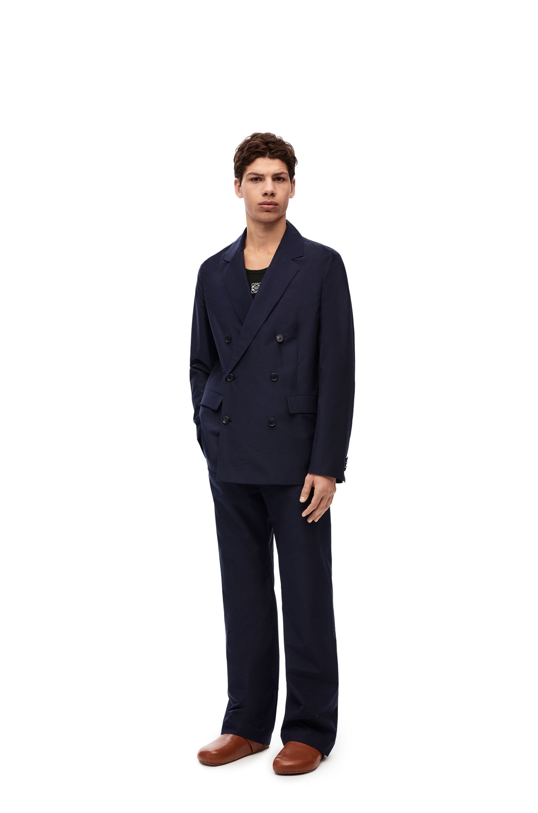 Double-breasted jacket in technical wool - 2
