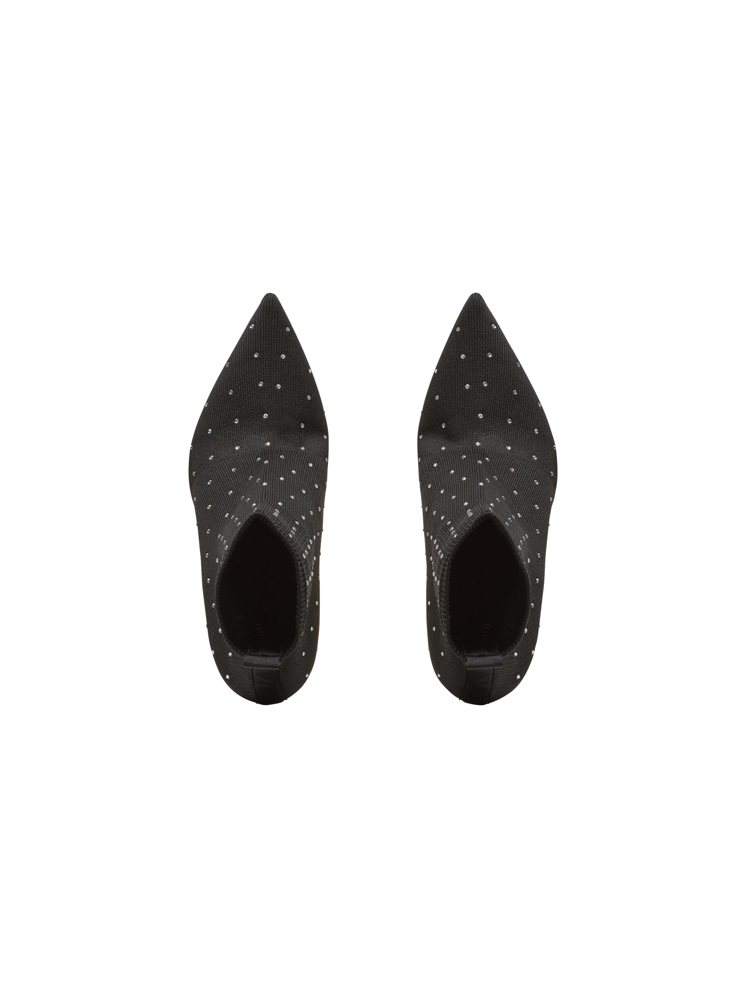 Moneta rhinestoned knit ankle boots - 3