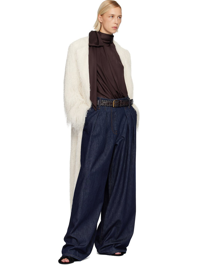 Dries Van Noten Brown Braided Leather Belt outlook