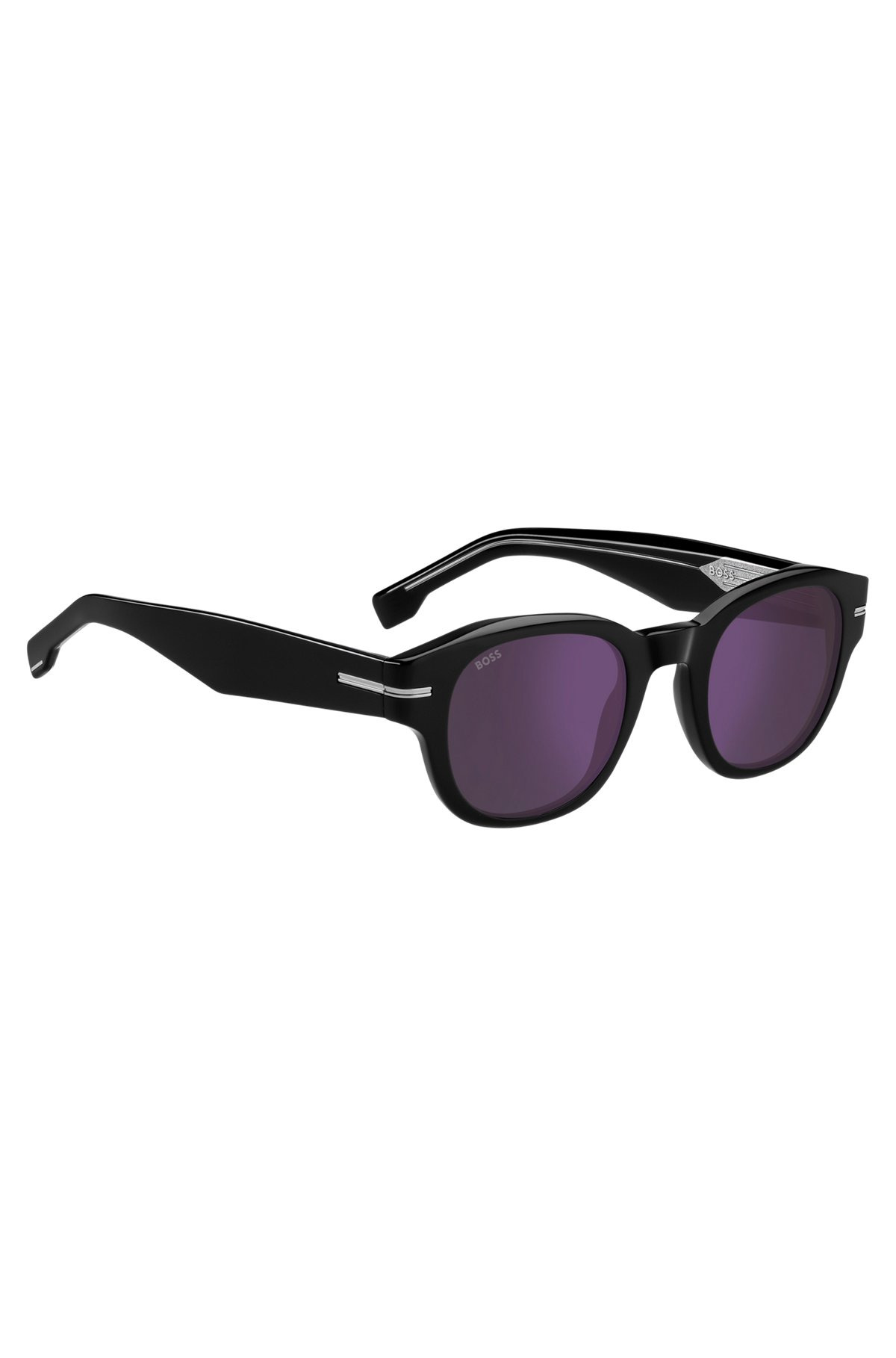 BLACK-ACETATE SUNGLASSES WITH VIOLET LENSES - 4