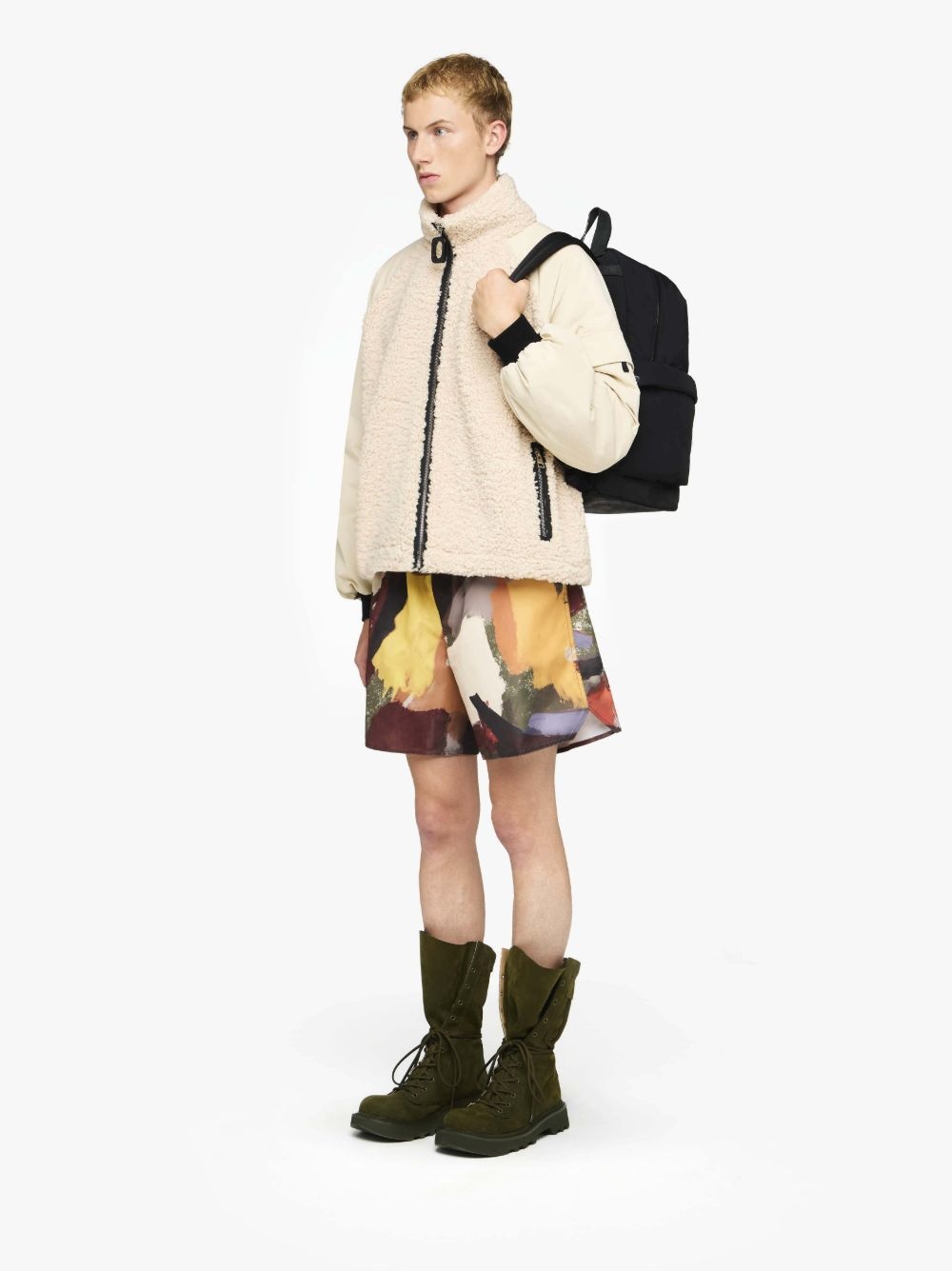 COLOUR BLOCK FLEECE TRACK TOP - 4