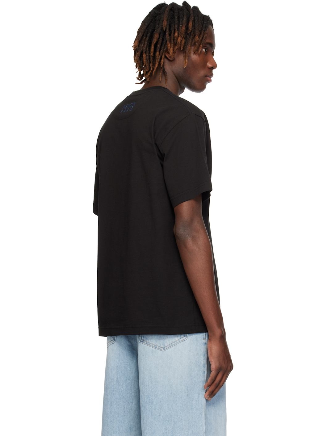 Black  Paris 'KENZO Happy Tiger' Embroidered T-shirt - 3