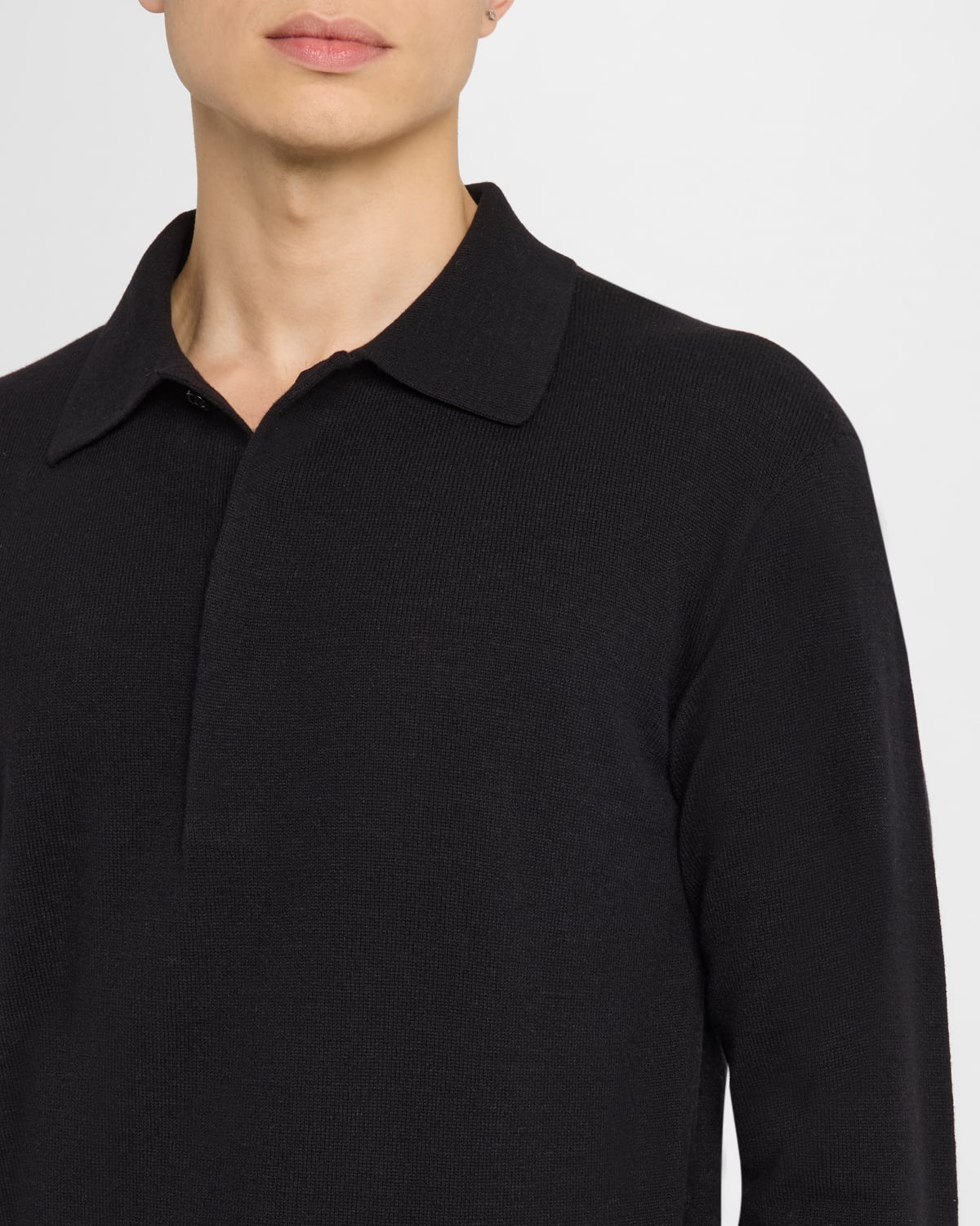 Men's Solid Knit Polo Shirt - 5