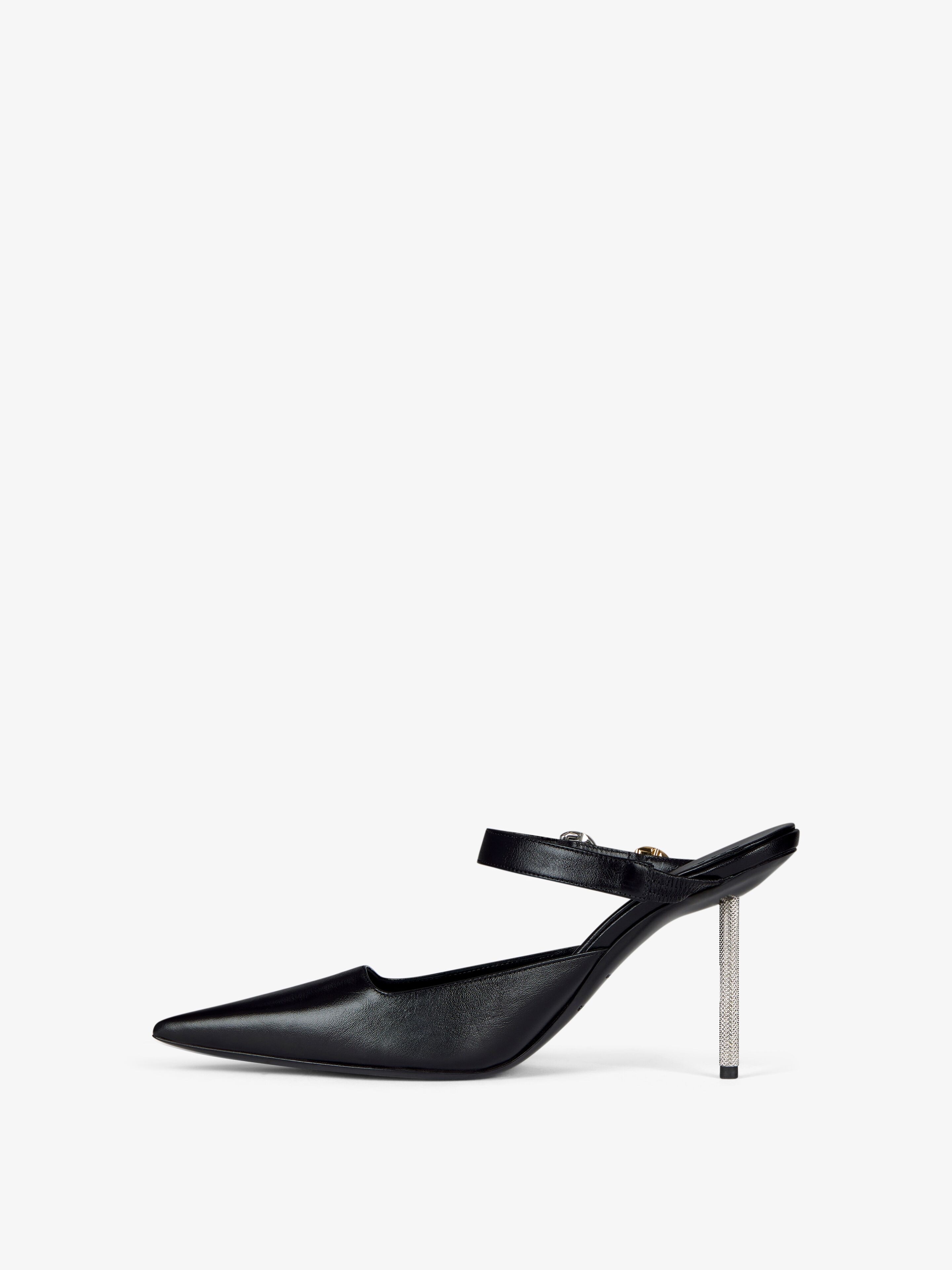 VOYOU SLINGBACKS IN LEATHER - 4