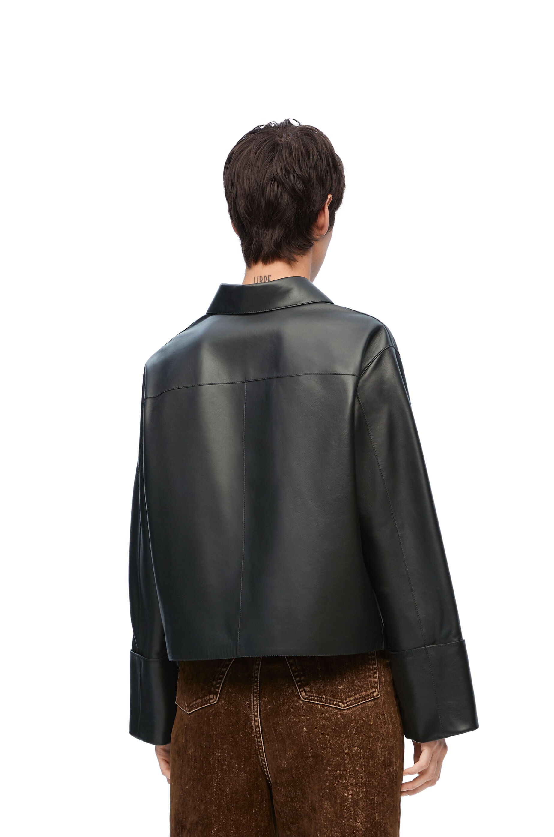 Turn-up jacket in nappa lambskin - 4