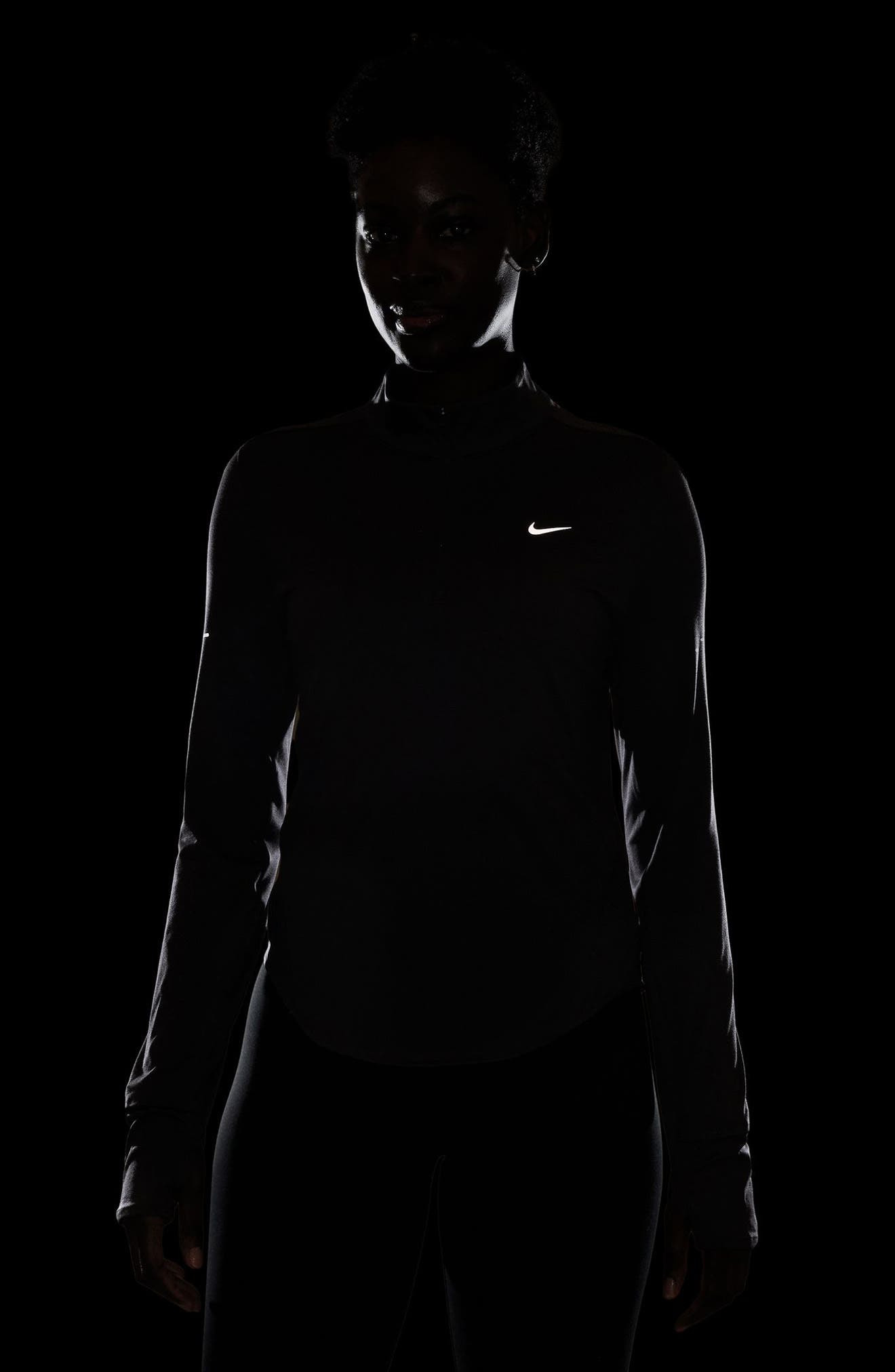 Nike Swift Dri-FIT UV Half Zip Running Top in Thunder Grey/Reflective Silv at Nordstrom - 4
