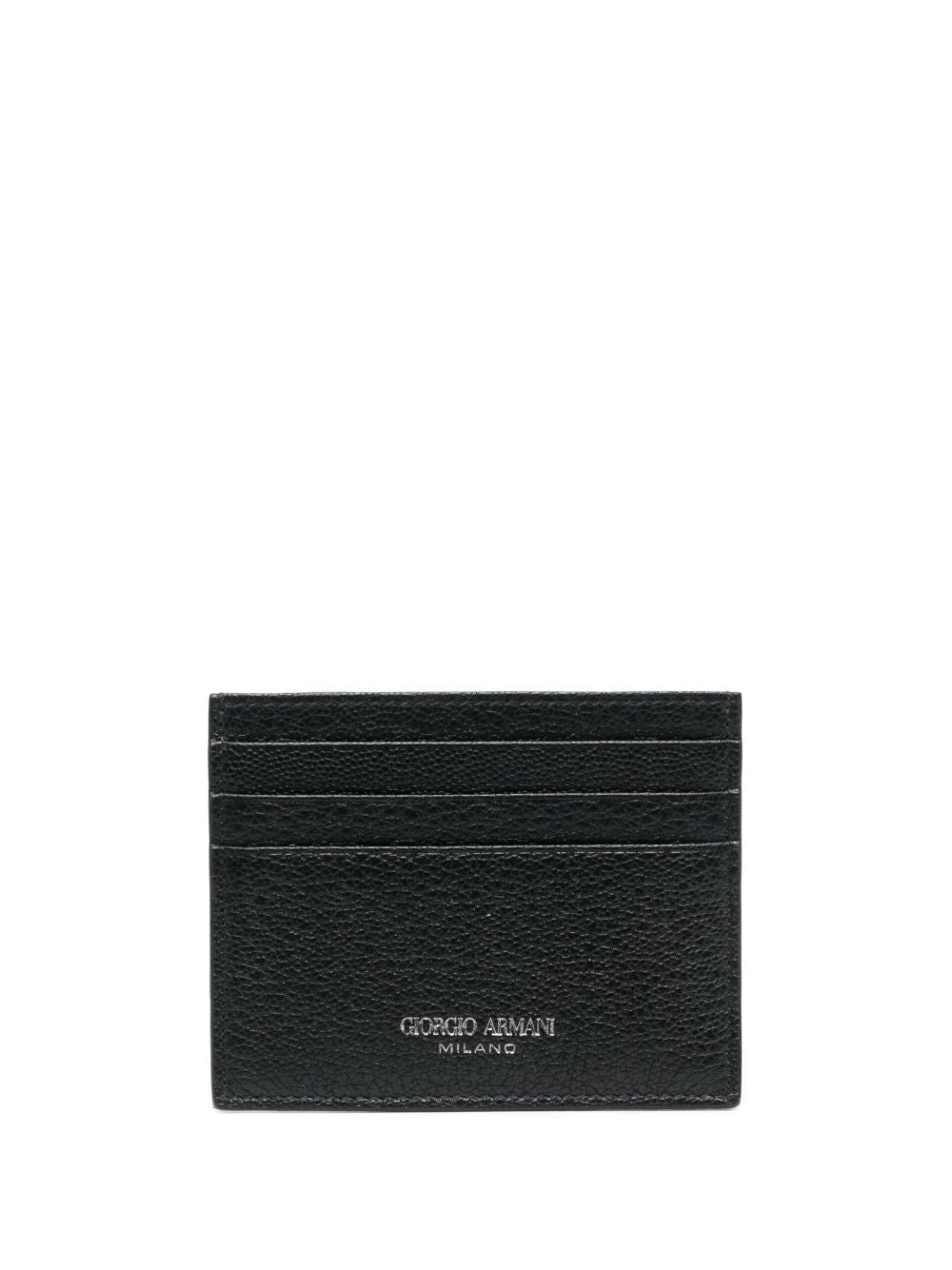 GRAINED-TEXTURED LEATHER CARD HOLDER - 1
