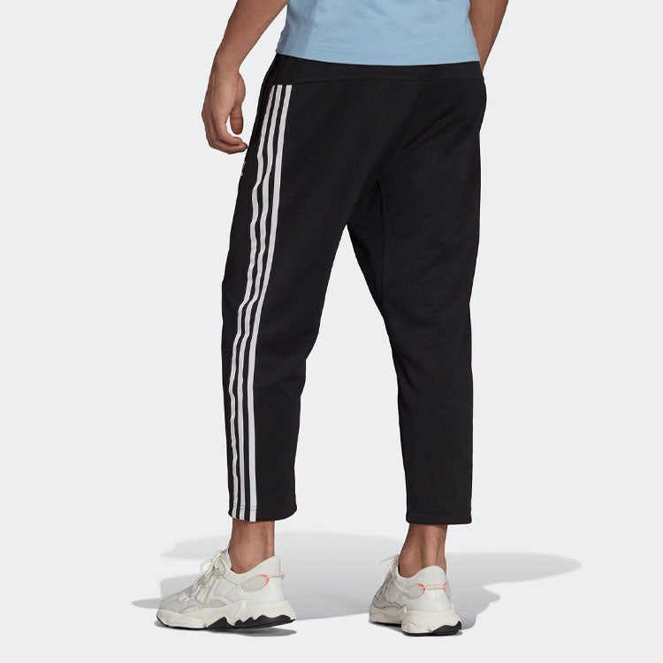 Men's adidas originals Athleisure Casual Sports Loose Running Long Pants/Trousers Black H09121 - 5