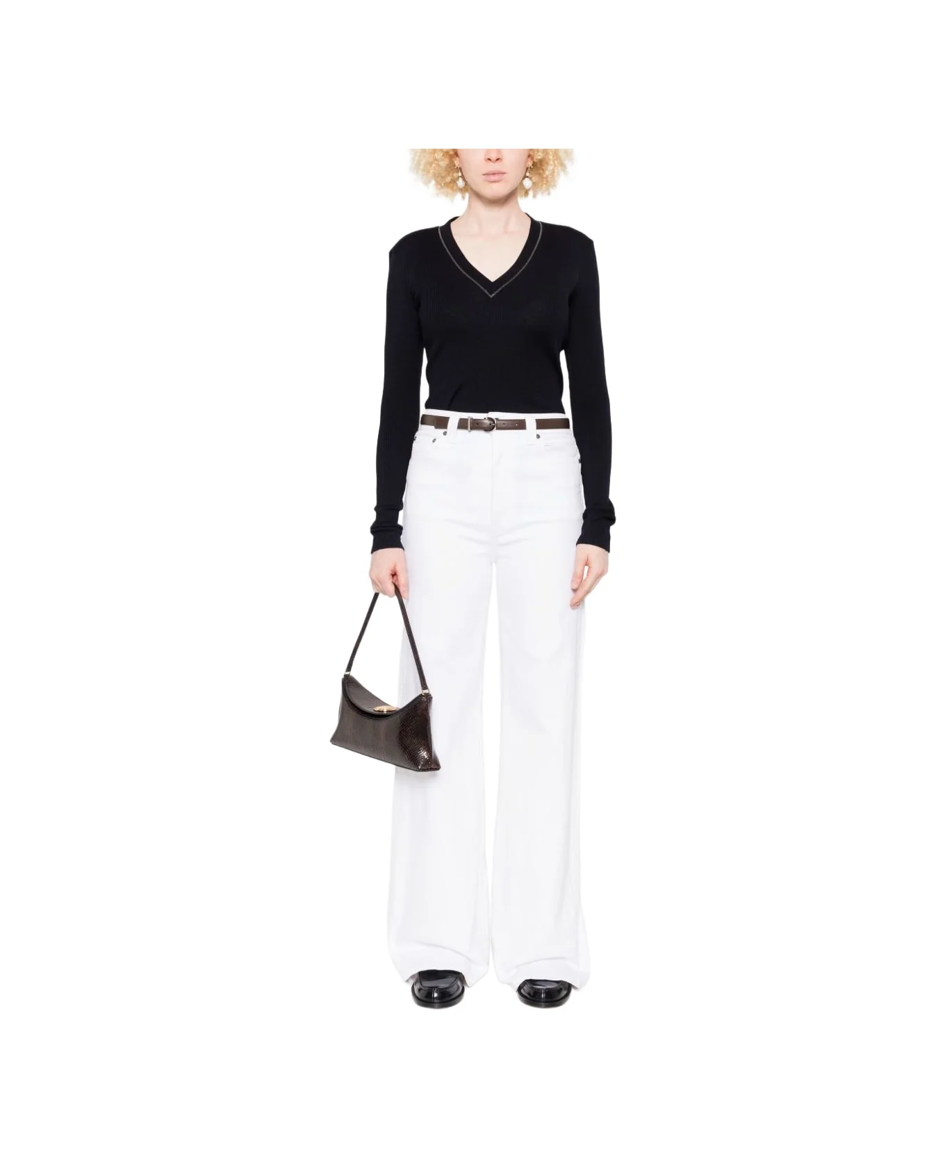 Brunello Cucinelli Black V-neck - 1