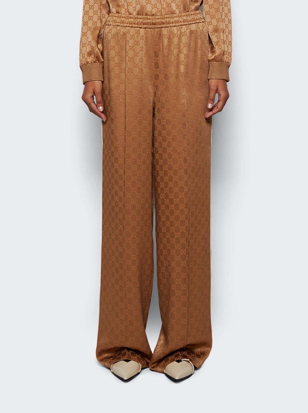 Gg Jacquard Pants Vintage Camel - 3