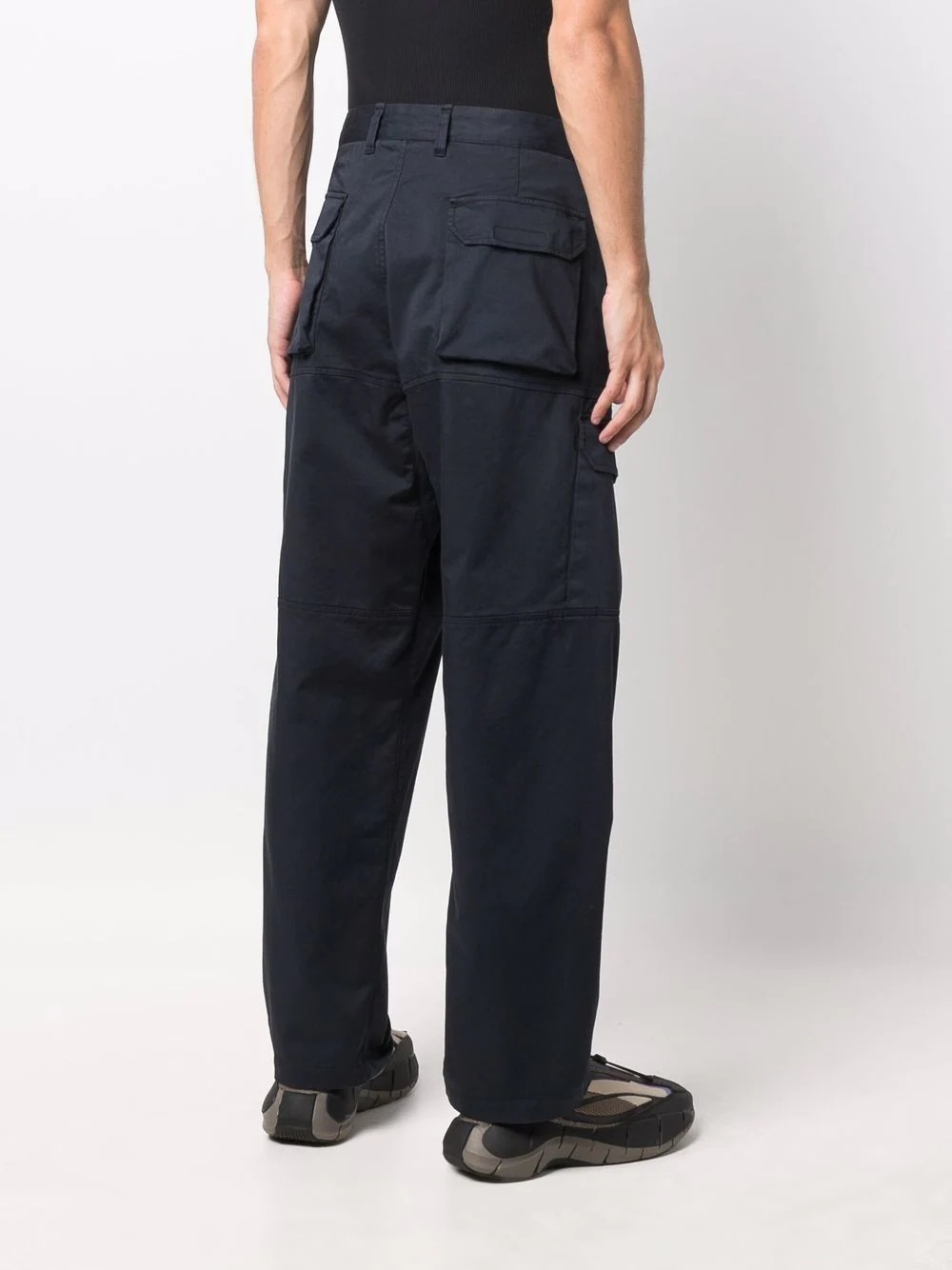 compass badge cargo trousers - 4