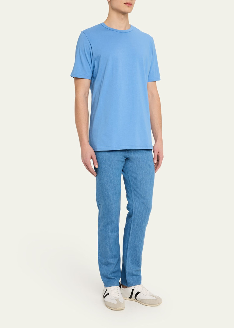GABRIELA HEARST Men's Anthony Cotton-Linen Denim Pants outlook