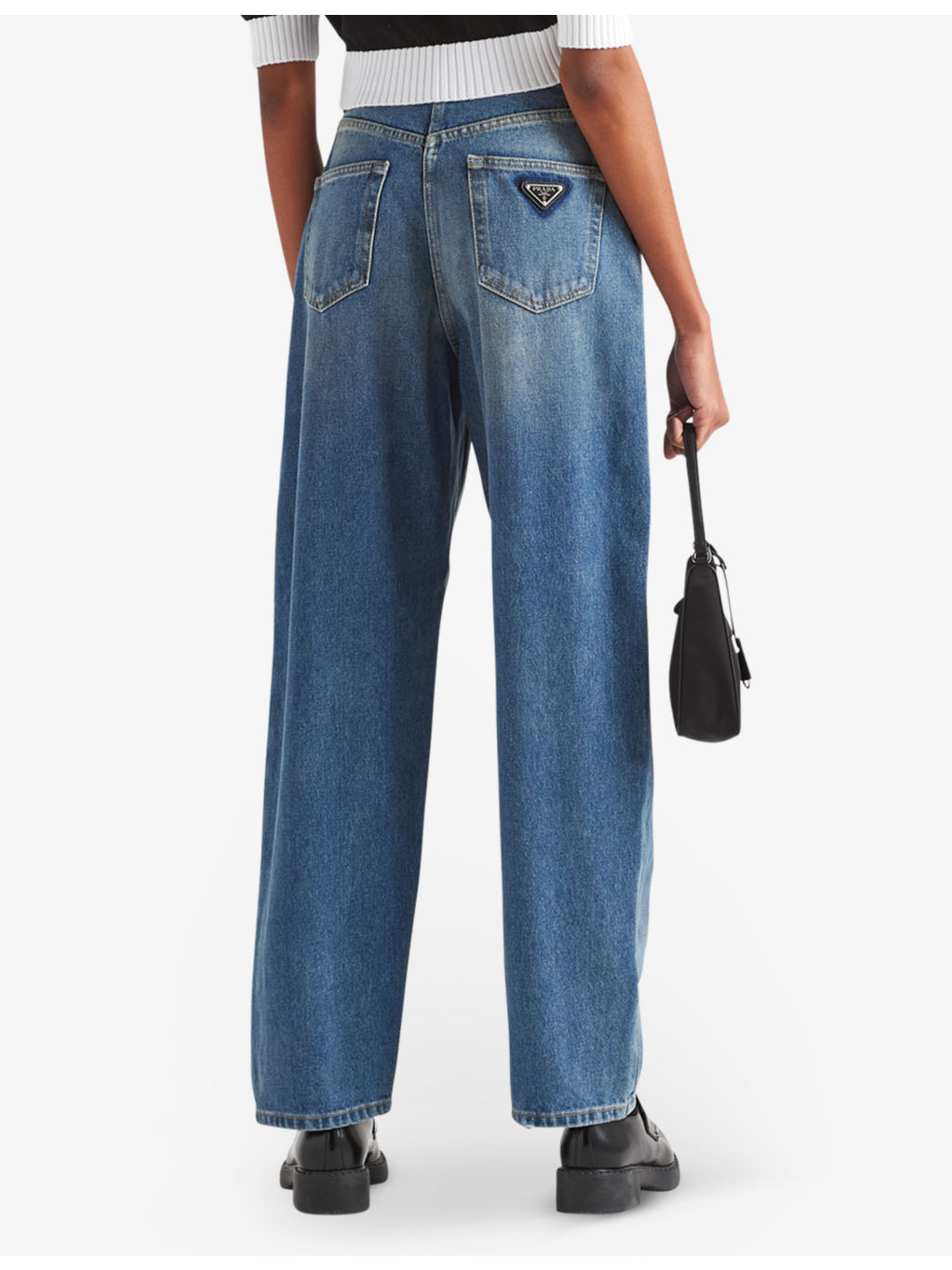 Faded-wash relaxed-fit tapered-leg high-rise jeans - 4